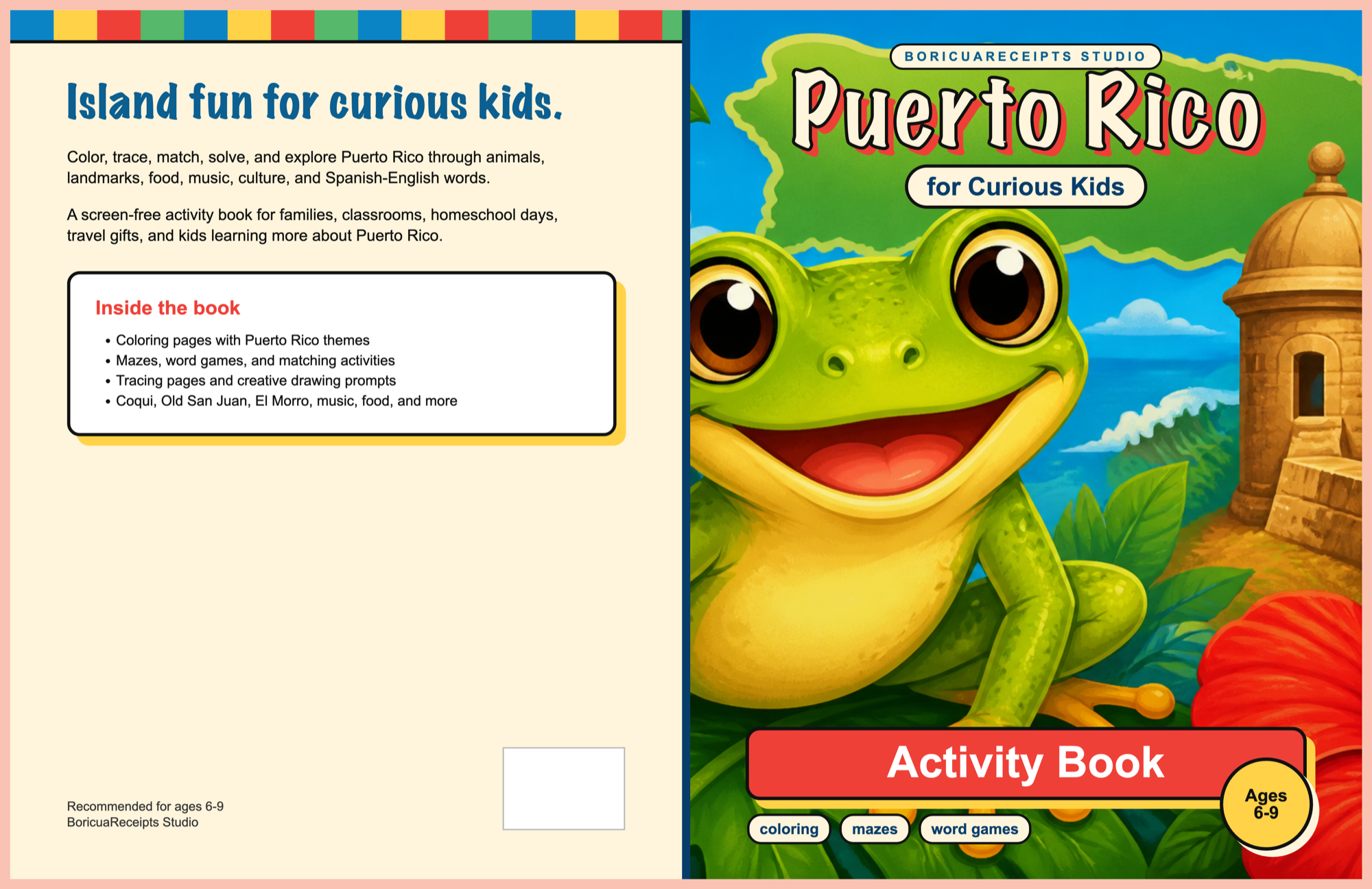Portada de Puerto Rico para niños curiosos